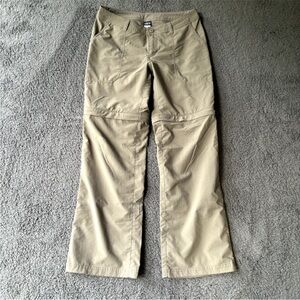 Patagonia Womens Convertible Zip Off Roll Up Hiking Pants Khaki Size 4